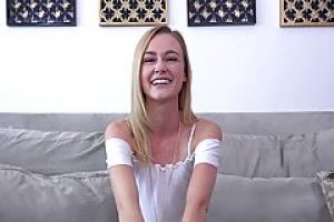 Kenzie Kai is getting fucked with her legs spread wide and enjoying it a lot
