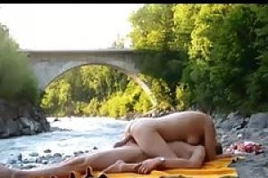 Horny German couple is having sex in the middle of the day in the nature